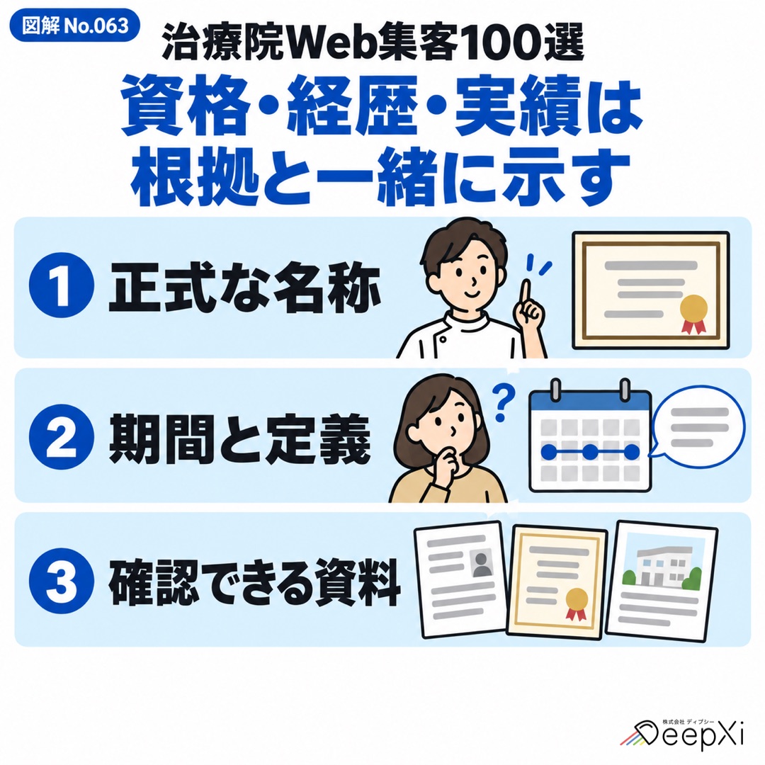 資格・経歴・実績は 根拠と一緒に示す。正式な名称、期間と定義、確認できる資料